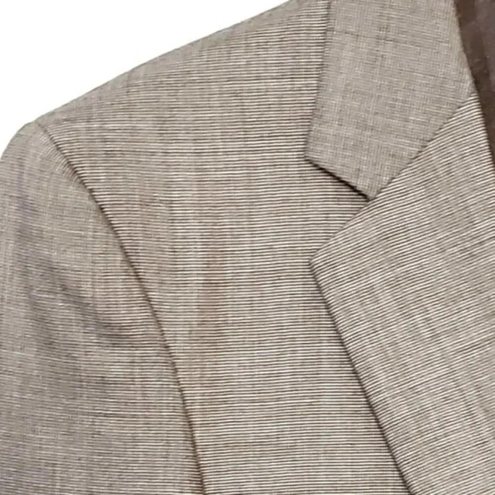 Jos A Bank Mens Blazer 38R Grey 100% Wool Micro Check 2 Button Sport Coat